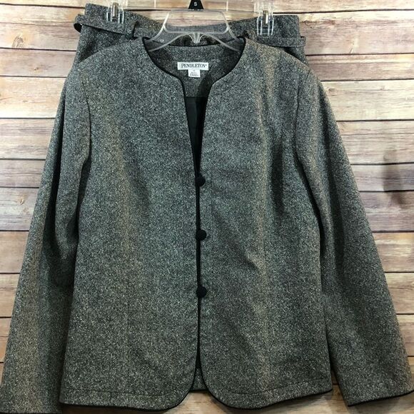 PENDLETON Skirt Suit 100% Wool Womens 10/12 - Picture 1 of 8